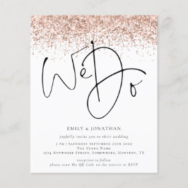 Budget Rose Gold Glitzer wir machen QR Hochzeit Ei