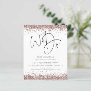 Budget Rose Gold Glitzer wir machen QR Hochzeit Ei