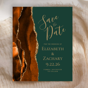 Budget Rost Gold Achat Smaragdgrün Save-the-Date-K