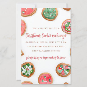 Budget Rot Grün Cookie-Austausch-Weihnachtsfeier