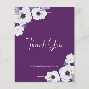 Budget Royal Lila Floral Danke Karte