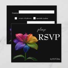 🌈 Budget RSVP Technicolor Liebe Karte