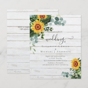 BUDGET Russe tournesol Eucalyptus Mariage Feuille
