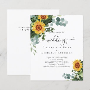 BUDGET Russe tournesol Eucalyptus Mariage Feuille