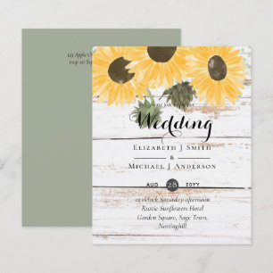 Budget Russe Tournesols Moss Green Feuilles Mariag
