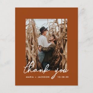 Budget Rust Boho Wedding Foto Vielen Dank Flyer