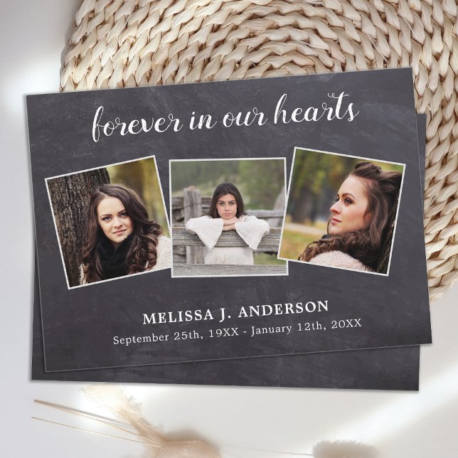 Budget Rustic 3 Foto Beileid Beerdigung Danke Mitteilungskarte (Von Creator hochgeladen)