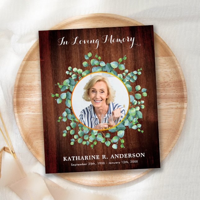 Budget Rustic Greenery Beerdigung Danke Karten (Von Creator hochgeladen)