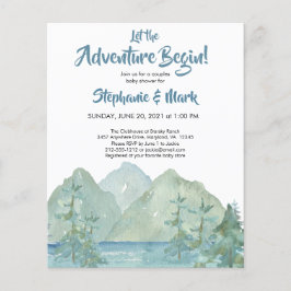 Budget Rustic Mountains Adventure Baby Dusche