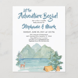 Budget Rustic Mountains Adventure Baby Dusche
