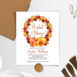 Budget Rustic Pumpkin Bridal Dusche Einladung