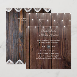 Budget RUSTIC Wood Wedding lädt zu Umschlägen ein