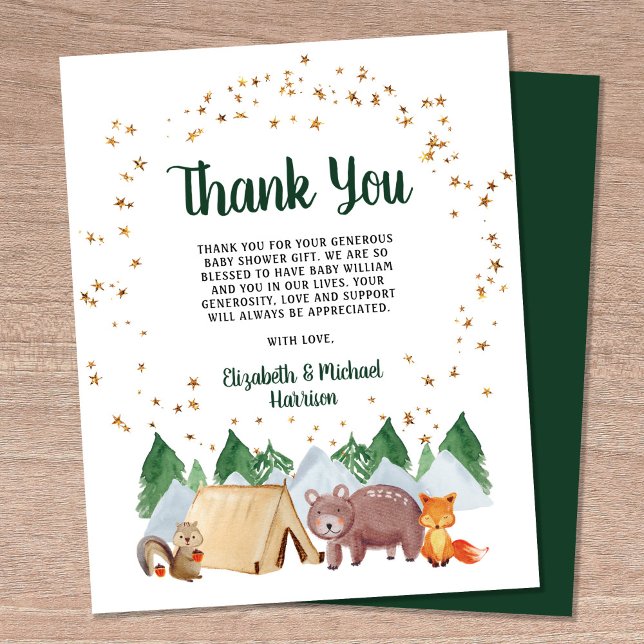 Budget Rustic Woodland Baby Dusche Vielen Dank (Von Creator hochgeladen)