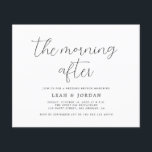 Budget rustikal am Morgen nach Hochzeit Einladung<br><div class="desc">morgens,  Hochzeitsbrunch Einladungen,  rustikal,  schwarz und weiß,  elopement,  preisgünstige,  elegante Kalligraphie,  einfach,  Hochzeit nach der Party Einladung,  Tag nach der Hochzeit Brunch, </div>
