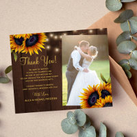 Budget rustikale Blumen Foto Hochzeit danke Ihnen 