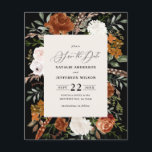 Budget rustikale elegante Hochzeit sparen Sie das  Flyer<br><div class="desc">Rustikale Aquarellblütenhochzeit speichern das Datum einladen. Mit schönem Rost,  Terrakotta,  rot-rosa,  schwarz und schlängelgrüne Pampas Gras Eukalyptus Aquarell Details. Diese moderne Hochzeitsfeier lädt zum Set des Stils für Ihren großen Tag ein.</div>