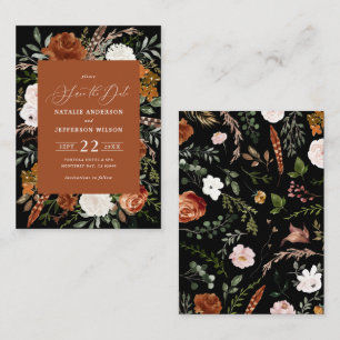 Budget rustikale elegante Hochzeit sparen Sie das  Mitteilungskarte