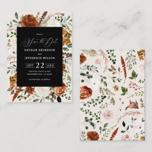 Budget rustikale elegante Hochzeit sparen Sie das Mitteilungskarte