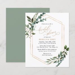 Budget Rustikale Grünanlage Bridal Dusche Einladun