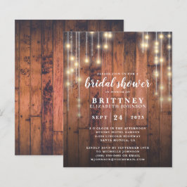 Budget Rustikale Holzleuchten Brautdusche Einladun