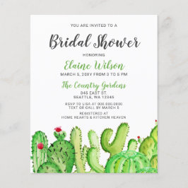 Budget Rustikale Kaktus Bridal Dusche Einladung