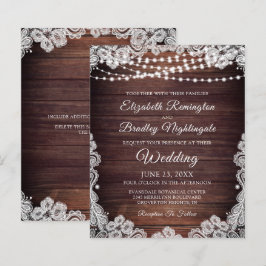 Budget Rustikale Lichter White Lace Hochzeit Einla