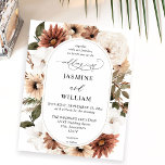 Budget Rustikale neutrale Boho Floral Wedding Flyer<br><div class="desc">****** PAPIER IST DÜNN. AKTUALISIEREN SIE EIN BILDERPAPIER. ES SIND KEINE ENVELOPEN ENTHALTEN. FÜR KARTENLAGER, THICKERKARTEN, KARO DEN LINK UNTEN AUS. KARTENBESTAND, THICKERKARTEN HABEN EINE OPTION FÜR ENVELOPES ODER ENTHALTEN SIE******* Keine Umschläge, Papier Flyer-Version. Rett Geld für formelle Einladungen mit dieser kleinen Einladung. Holen Sie sich Ihre Gäste mit Ihrer...</div>