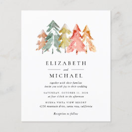 Budget Rustikale Pinienbäume Einladung