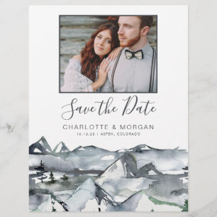Budget Rustikale Wasserfarbe Save the Date Flyer