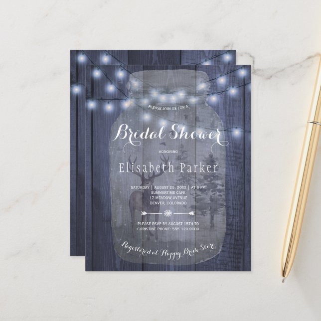 Budget rustikale Winterdusche (Vorderseite/Rückseite Beispiel)