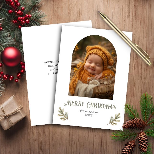 Budget Rustikale Woodland Weihnachtskarte (Von Creator hochgeladen)