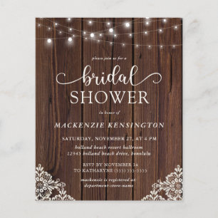 BUDGET Rustikales Brautparty mit Holzstring Light 