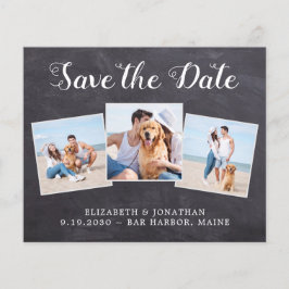 Budget Rustikales Chalkboard 3 Foto Save the Date