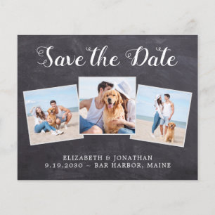 Budget Rustikales Chalkboard 3 Foto Save the Date
