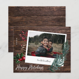 Budget Rustikales Happy Holidays Wood & Instant Fo