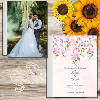 budget SAGE ELEGANT WATERCOLOR FLORAL HOCHZEIT Flyer