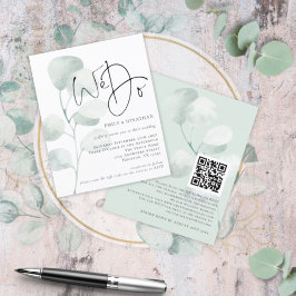 Budget Sage Eukalyptus wir machen QR Hochzeit Einl