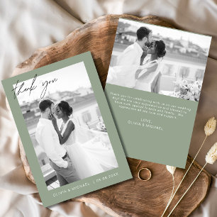 Budget Sage Green Mariage Merci Cartes