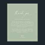 Budget Sage Green Wedding Dankeschön Karte<br><div class="desc">Diese Karte zeichnet sich durch einen handgeschriebenen Schriftart und modernes minimalistisches Design aus. Ändern Sie einfach die Farben und bearbeiten Sie *most*, um den Bedürfnissen Ihrer Veranstaltung gerecht zu werden. Diese Einladung ist perfekt für Ihre zeitgenössische, industrielle oder böhmische Hochzeitsfeier. Das Haushaltspapier ist dünn! ***Upgrade für ein dickeres Papier. Umschläge...</div>