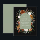 Budget Sage grün elegant botanischen eleganten Bot<br><div class="desc">Budget Rustikale Aquarellfarben Weihnachtskarte Design. Mit schönem Rost,  Terrakotta,  schwarz und Salbei grünen Pampas Gras eucalyptus botanische Aquarelldetails. Dieses moderne Urlaubsdesign ist sicher,  den Stil für Ihre Ferienzeit Set</div>