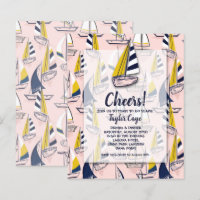 Budget Sailboats Nautical Birthday Einladungen