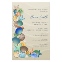 Budget Sandy Ocean Beach Baby Dusche Einladungen