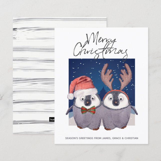BUDGET Santa Reindeer Weihnachtspenguin Couple (Vorne/Hinten)