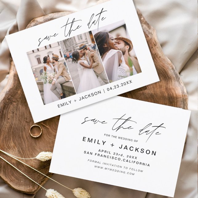 Budget Save the Date 3 Foto Elegante Moderne (Von Creator hochgeladen)