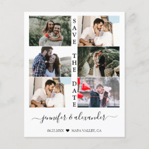 Budget Save the Date 6 Fotocollage Typografie