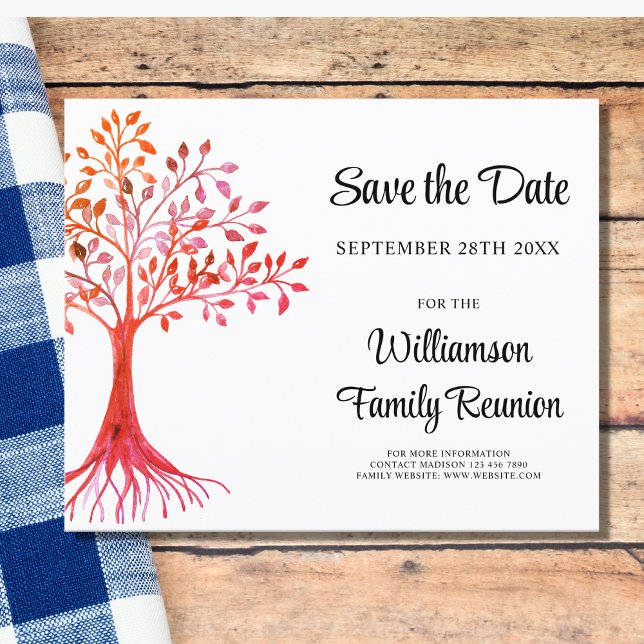 Budget Save the Date Family Tree Family Wiedersehe (Von Creator hochgeladen)
