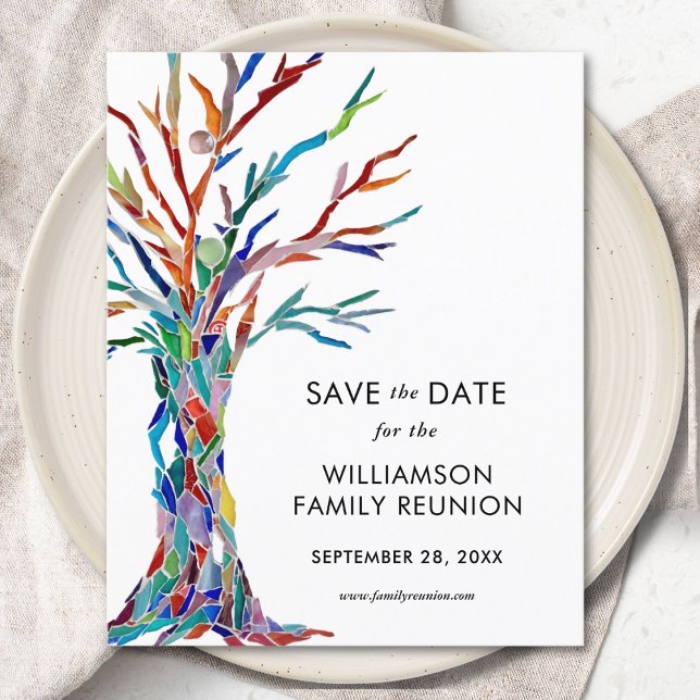 Budget Save the Date Family Tree Family Wiedersehe Flyer (Von Creator hochgeladen)