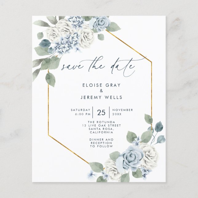 Budget Save the Date | Flyer (Vorne)