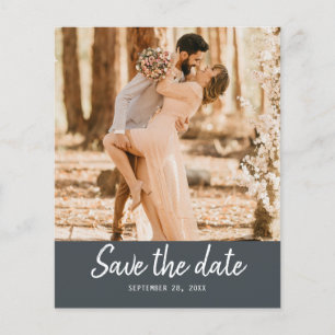 Budget Save the Date Skript Schwarzweiß-Foto-Flyer Flyer