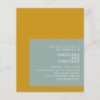 Budget Schreibmaschine Mustard Sage Wedding Einlad